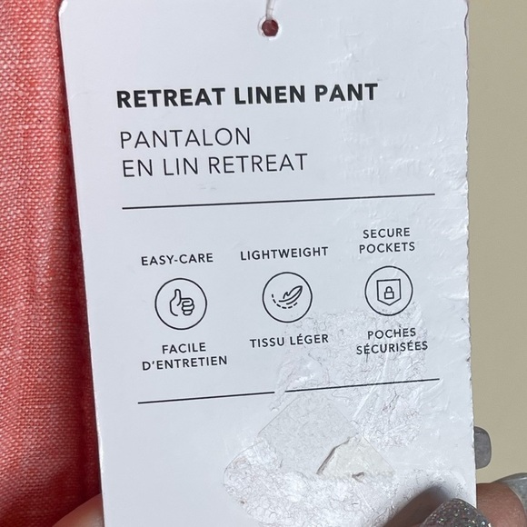 athleta coral pink retreat linen jogger pant - Picture 6 of 7